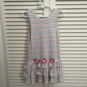 Florence Eiseman Knit Striped Ruffle Dress